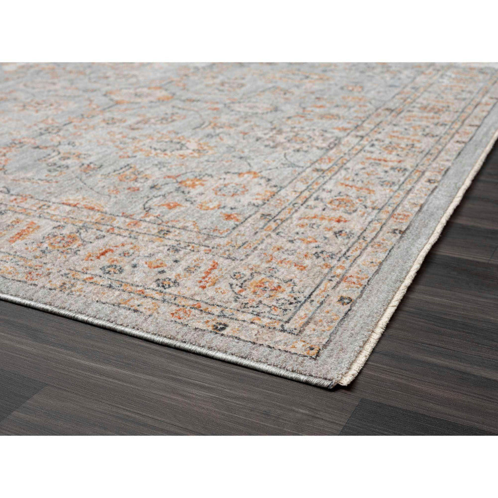 Manor Sarouk Area Rug - Silver, 3'x4'11"
