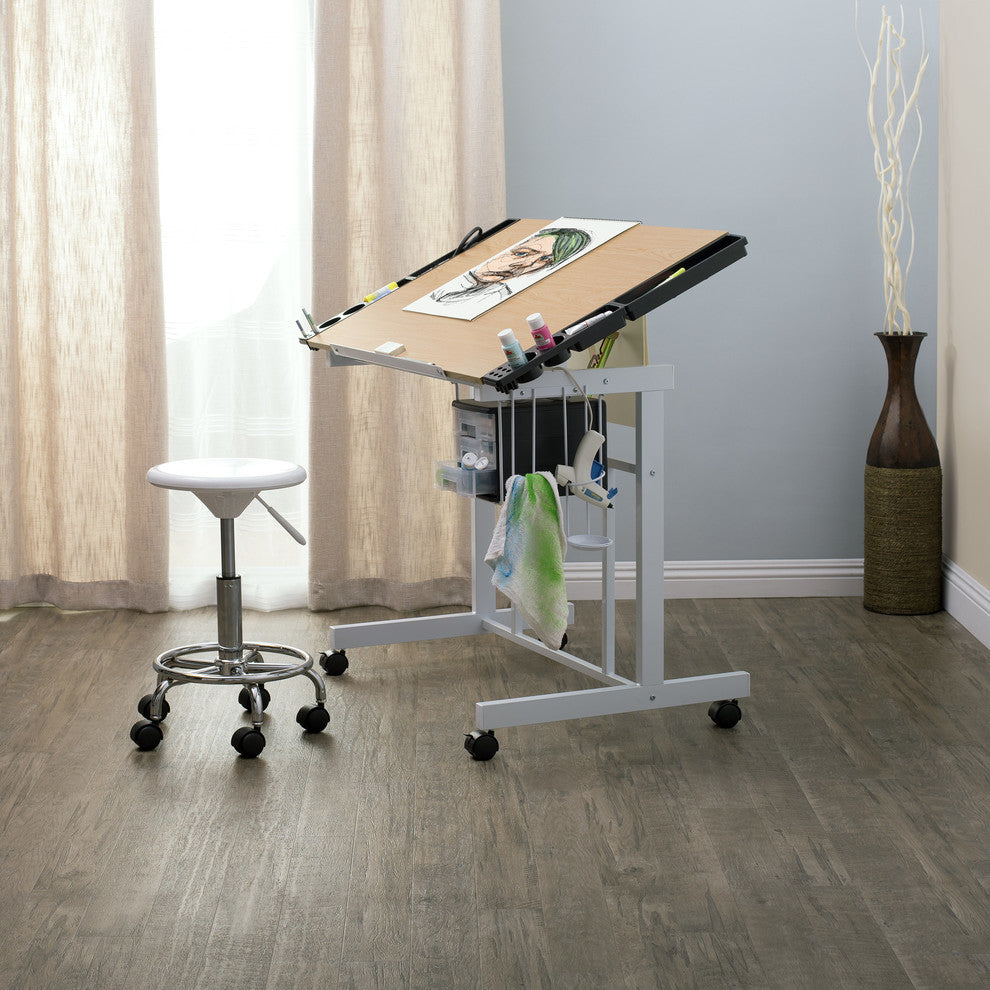 Deluxe Craft Station, White and Maple