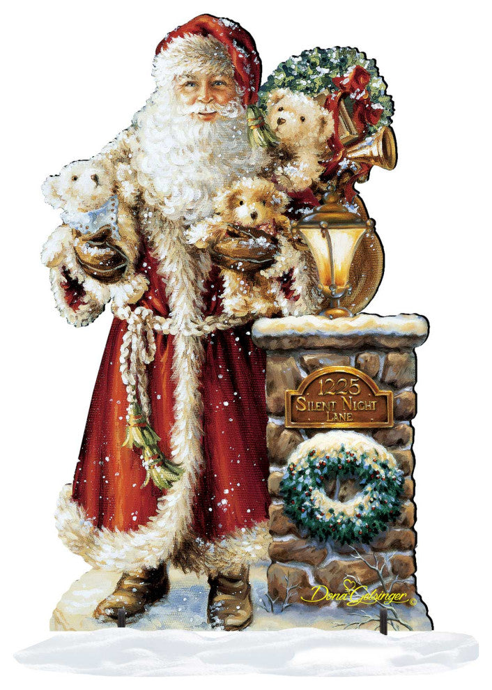 Silent Night Santa Outdoor Decor