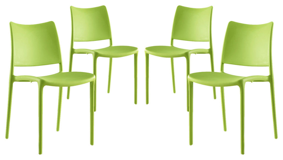 Modern Green Hipster Dining Side Chair Set of 4