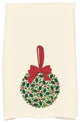 Mistletoe Me, Floral Print Hand Towel, White, 18 x 30"
