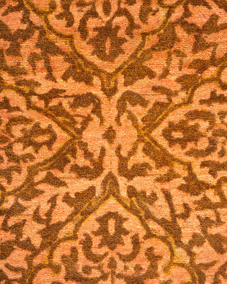 Mogul, One-of-a-Kind Hand-Knotted Area Rug Yellow, 2'7"x13'9"