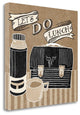 "Lets Do Lunch Taupe" By Mary Urban, Giclee Print on Gallery Wrap Canvas
