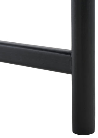 Safavieh Couture Devnie Woven Leather Bench, Black