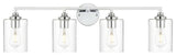 Elegant Lighting LD7315W33 Mayson 4 Light 10" Tall Bathroom - Chrome / Clear