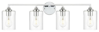 Elegant Lighting LD7315W33 Mayson 4 Light 10" Tall Bathroom - Chrome / Clear