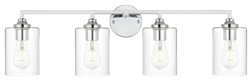 Elegant Lighting LD7315W33 Mayson 4 Light 10" Tall Bathroom - Chrome / Clear