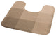 Beige Luxury Non Slip Washable Bathroom Rug, Square, Pedestal