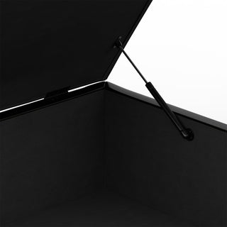 Gabbie Square Coffee Table Storage Ottoman, Midnight Black