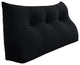 Bed Wedge Pillow Back Rest Support, Black Velvet, 39x20x8