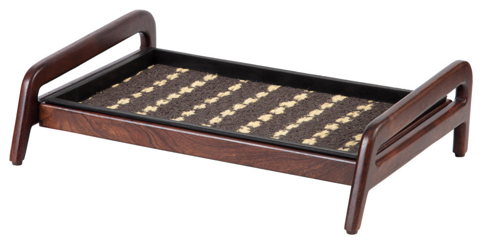 Single-Tier Brown Stand With 2-Pair Rubber Boot Tray Stevie and Paul