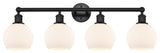 Innovations 616-4W-BK-G121-6 4 Light 33" Bath Vanity Light, Matte Black