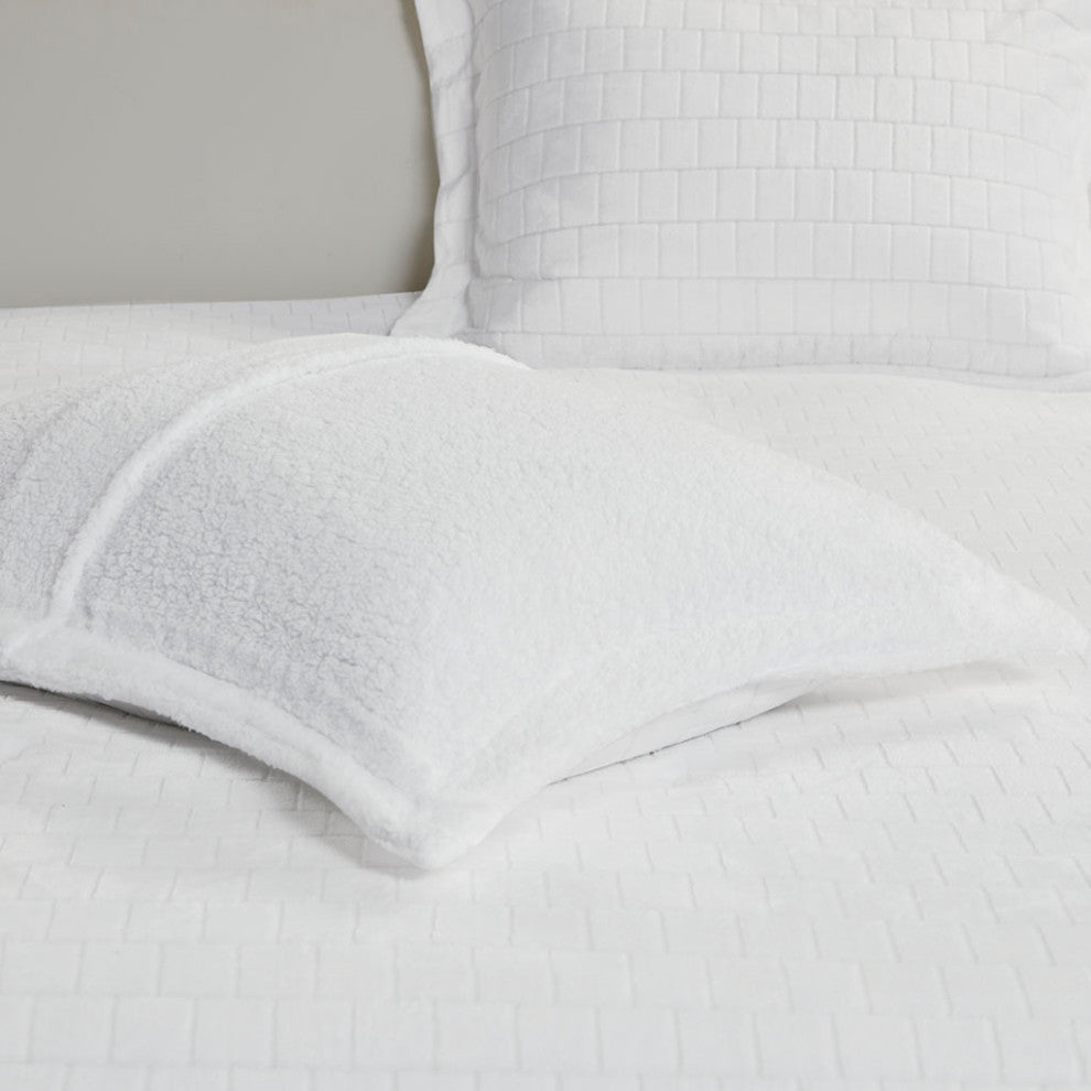 True North by Sleep Philosophy Laurie Tegula Plush Sherpa Comforter Set, Grey, W