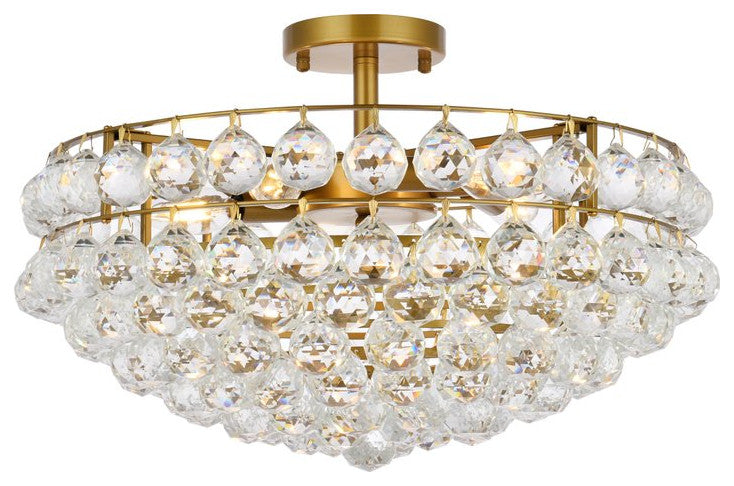 Seren 20" Flush Mount, Brass