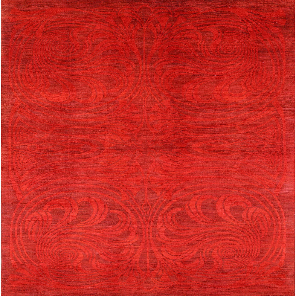 Ahgly Company Indoor Square Mid-Century Modern Area Rugs, 6' Square