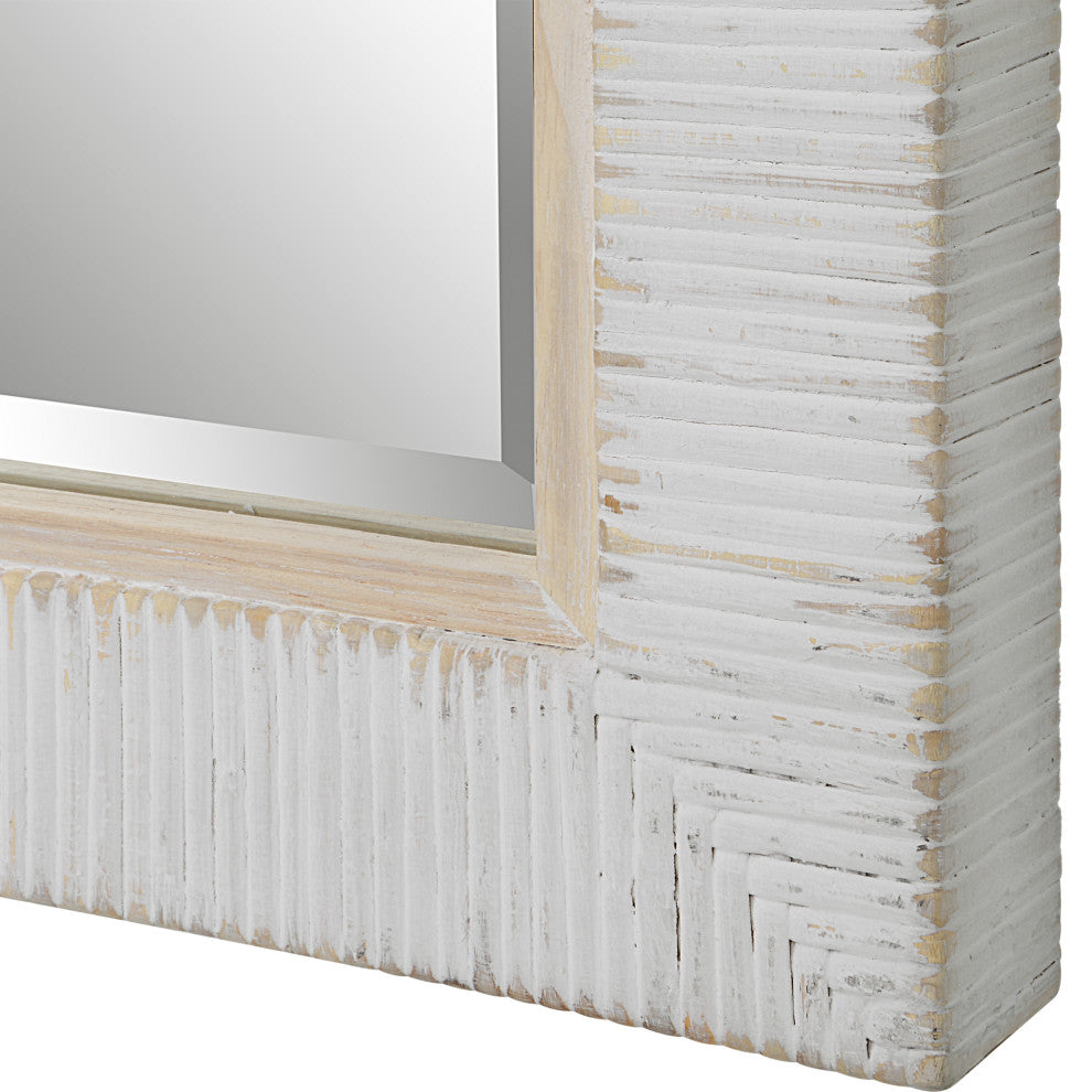 Uttermost 09829 Cape Whitewashed Rattan Mirror