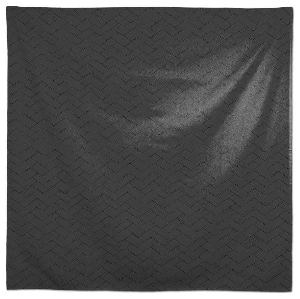 Woven Texture Charcoal 2 58x58 Tablecloth