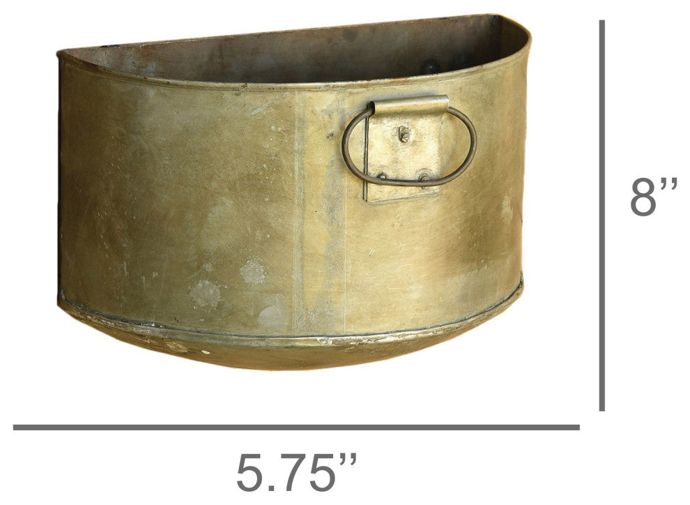 Set of 2 Half Bucket Metal Planter