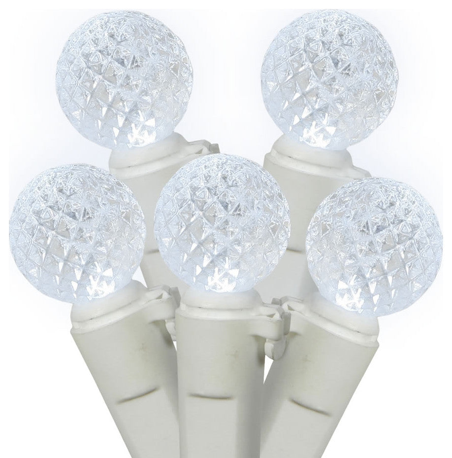 Vickerman X6W9505 Cool White Led Light On White Wire, Christmas Light Strand