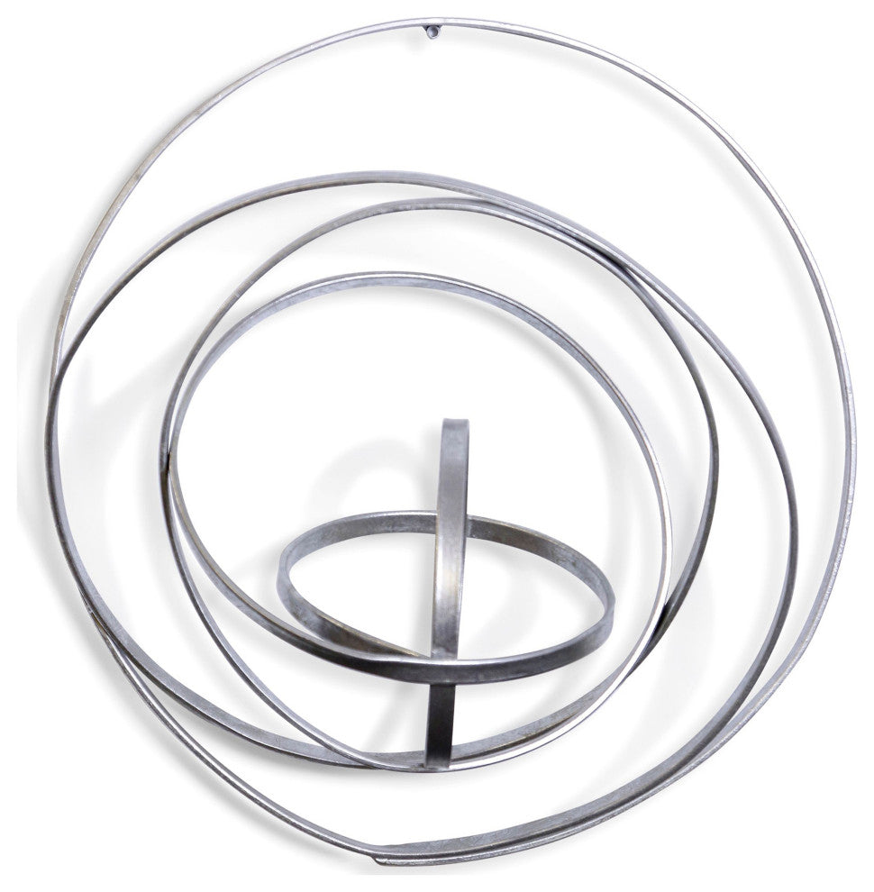 Arciform Wall Art- Silver Silver Finish On Metal