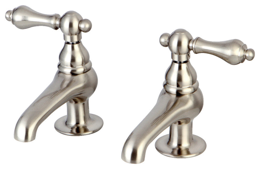 Kingston Brass Basin Faucet With Metal Lever Handle, Brushed Nickel