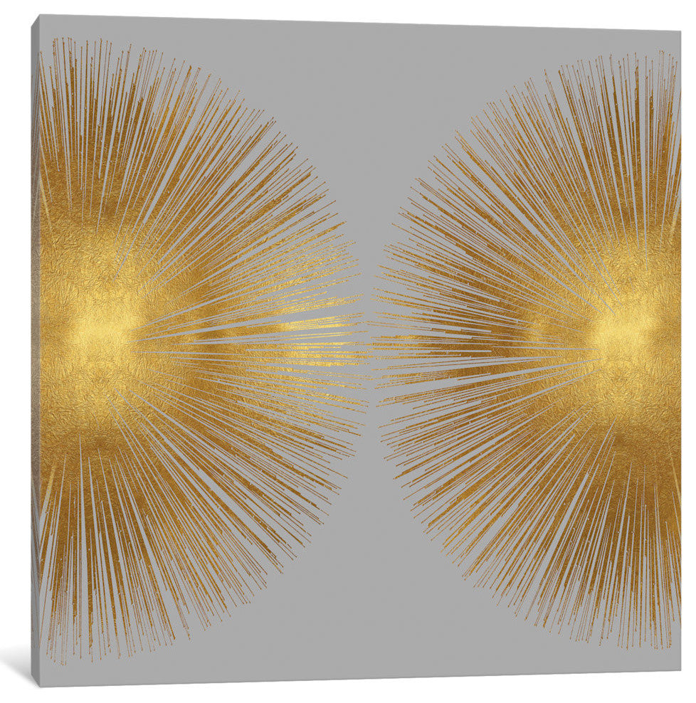 "Sunburst On Grey II" by Abby Young, Canvas Print, 12"x12"
