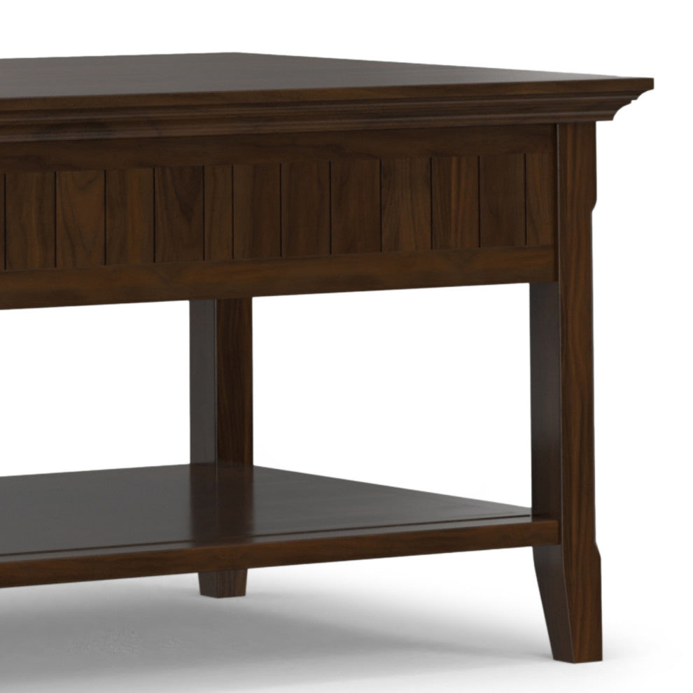 Acadian Solid Wood Lift Top Coffee Table, Brunette Brown