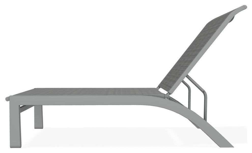 Kendall Sling Stackable Outdoor Chaise Lounge, Destiny Steel/Graphite