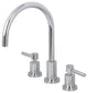 Kingston Brass Widespread Kitchen Faucet, Polished Chrome