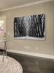 "Rows of Trees" Print on White Wood, 60"x40"