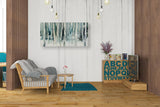 Epic Graffiti "Winter Woods III Light Trees" Giclee Canvas Wall Art, 20"x40"