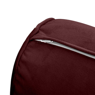 STYLE V1 Full Velvet Pipe Trim Indoor Daybed Bolster Pillow |COVER ONLY| AD368