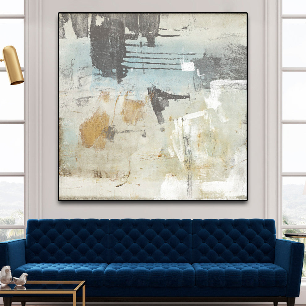 "Fission I" Oversized Framed Canvas, 45" x 45"