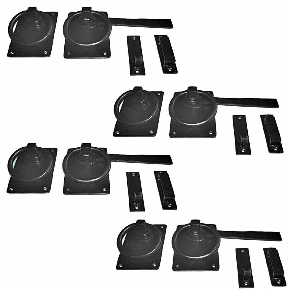Black Iron Gate Latch Lock Colonial Style Gate Lock |