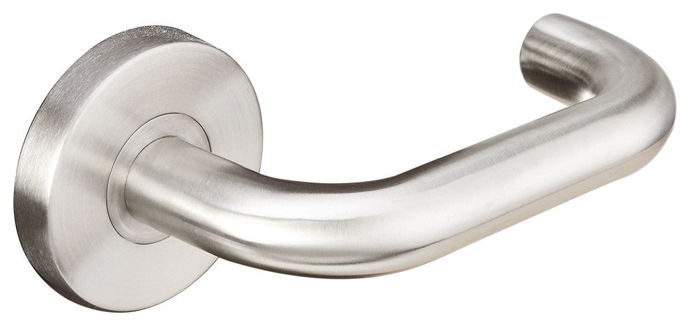 Munich Lever, Tubular Privacy, Satin Stainless Steel, 2-3/8" Backset
