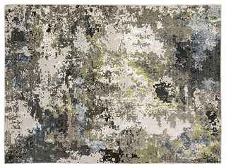 Oriental Weavers Caravan Gray and Green 9'10"x12'10" Indoor Rug