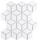 Hudson Rhombus Matte White Porcelain Floor and Wall Tile