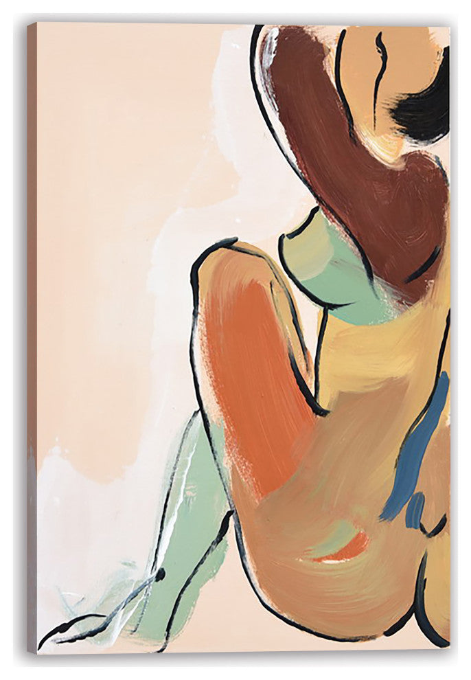 Contemplative Hues - Abstract Figure Art