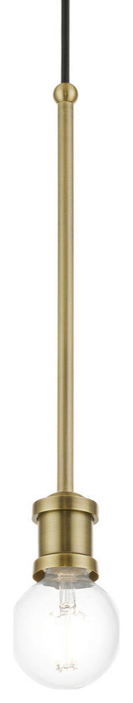 Lansdale 1 Light Antique Brass Single Pendant
