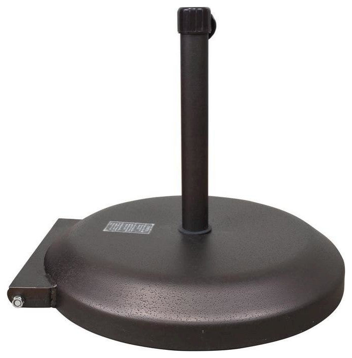 75 lb. Umbrella Base With Steel Cover With Concrete Black
