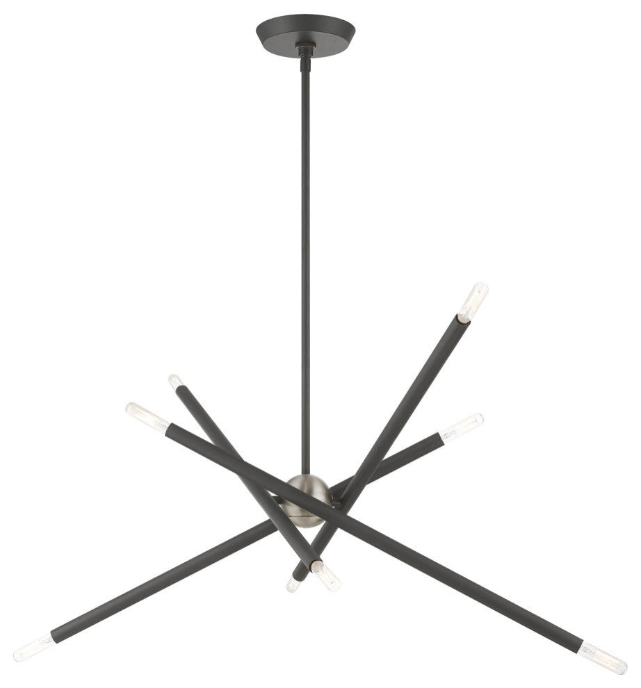 Soho 8 Light Scandinavian Gray Linear Chandelier
