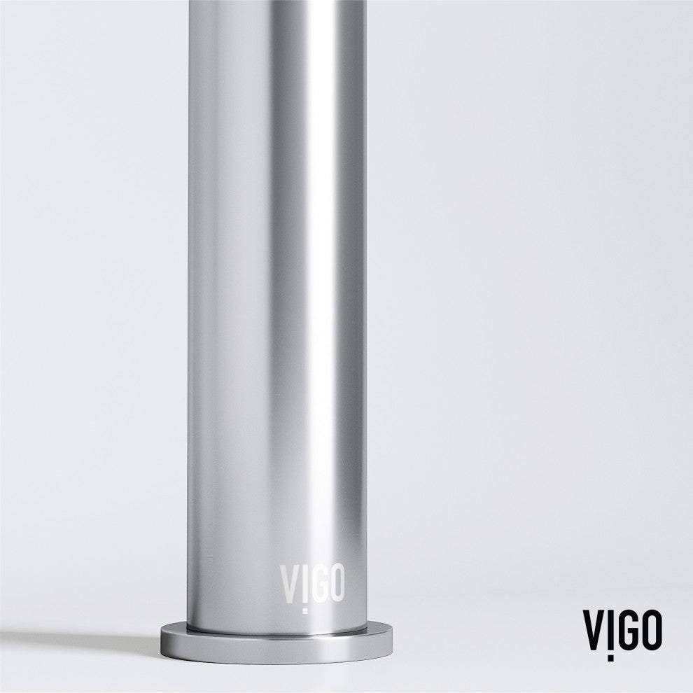 VIGO Apollo 12" H Single Handle Single Hole Bathroom Vessel Faucet, Chrome