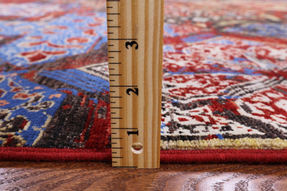 5' 6" X 7' 8" Modern Wool and Silk Hand Knotted Rug Q7336