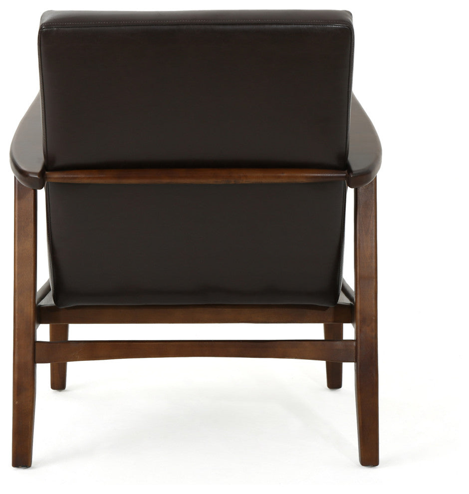 GDF Studio Callisto Mid Century Modern Fabric Club Chair, Brown