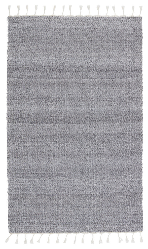 Jaipur Living Encanto Indoor/ Outdoor Solid Area Rug, Gray/White, 5'x8'