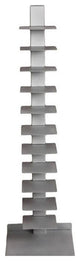 Heights Book Tower, Painted Silver