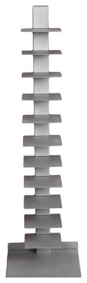 Heights Book Tower, Painted Silver