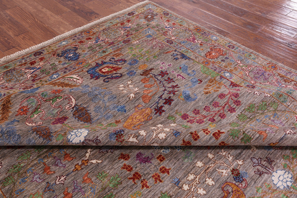 8' 3" X 10' 0" Persian Sarouk Hand-Knotted Wool Rug Q7609