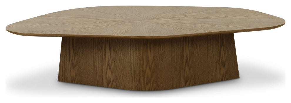 Roche Coffee Table, Brown Ash, Height: 11.4