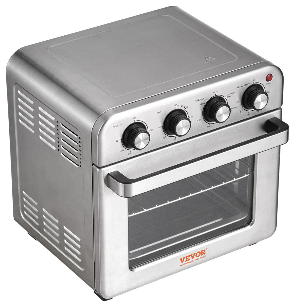 VEVOR Air Fryer Toaster Oven 1700W Stainless Steel Convection Oven, 18 L 7-in-1